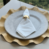 Jogo 2 Guardanapos Tricoline Liso Branco 43cm